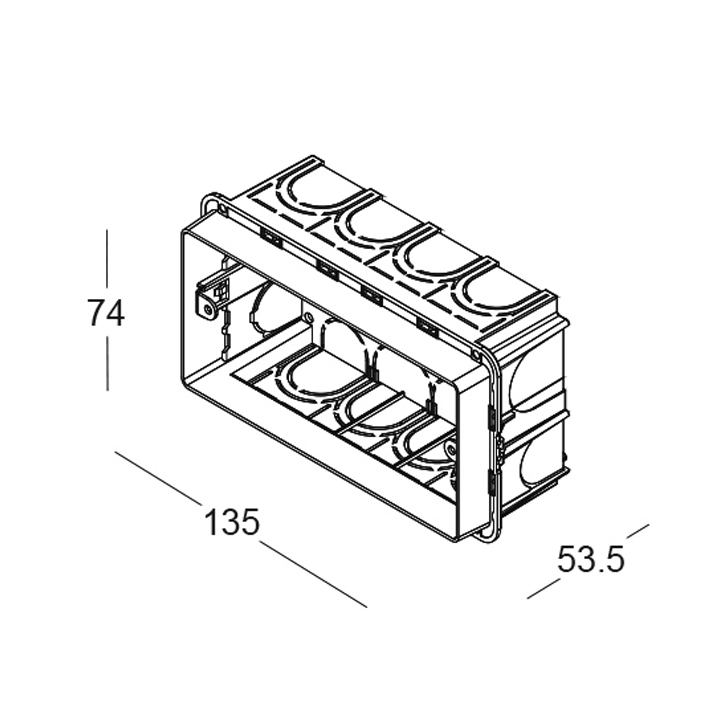 D.BOX.036.XX - Standard recessed box 504
